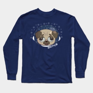 Moon Pug Long Sleeve T-Shirt